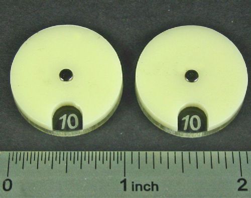Ivory Circle Combat Dials pack of 2